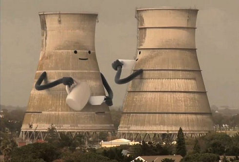 Collapsing Cooling Towers