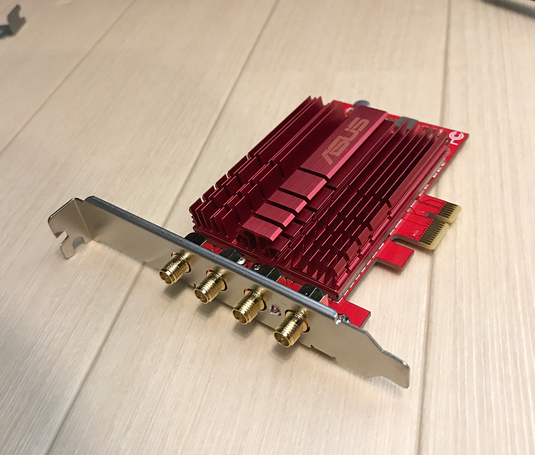 デスクトップpcを無線lan化してみた Asus Pce Ac ねこにゃん生活