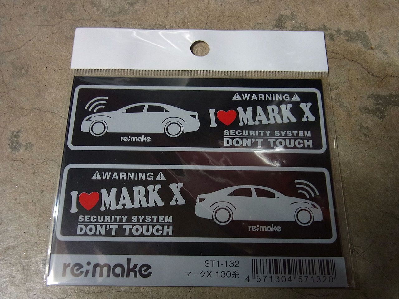 マークx130系 リメイクラブセキュリティステッカー Real Or Dream マークx130系 リメイクラブセキュリティステッカー Real Or Dream