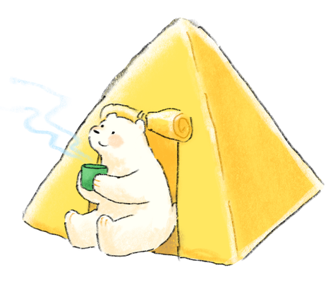 キャンプをするしろくま 無料イラスト フリー素材 しろくまとねこ キャンプをするしろくま 無料イラスト フリー素材 しろくまとねこ