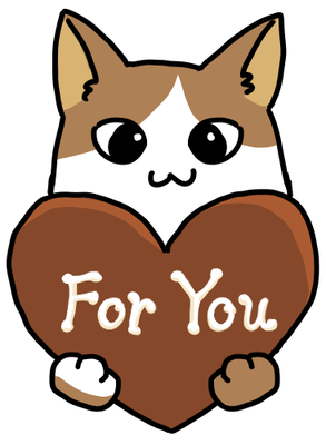 バレンタインチョコとねこ
