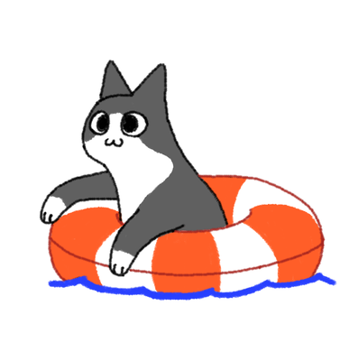 浮き輪とねこ2 無料イラスト フリー素材 しろくまとねこ 浮き輪とねこ2 無料イラスト フリー素材 しろくまとねこ