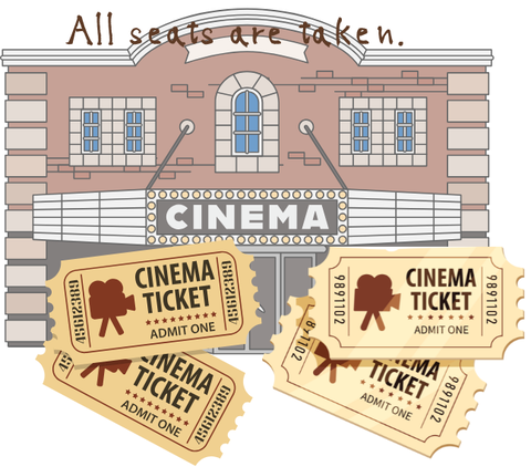 All seats are taken.