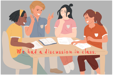 We had a discussion in class.