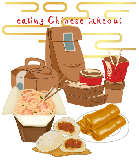 eating Chinese takeout