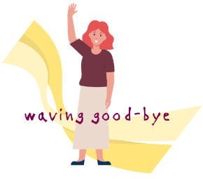 waving good-bye