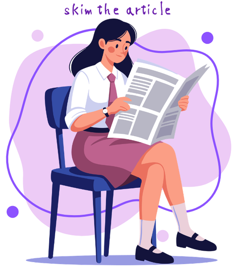 skim the article