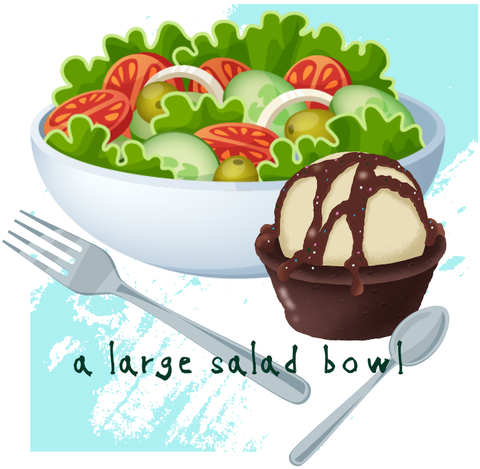 a large salad bowl