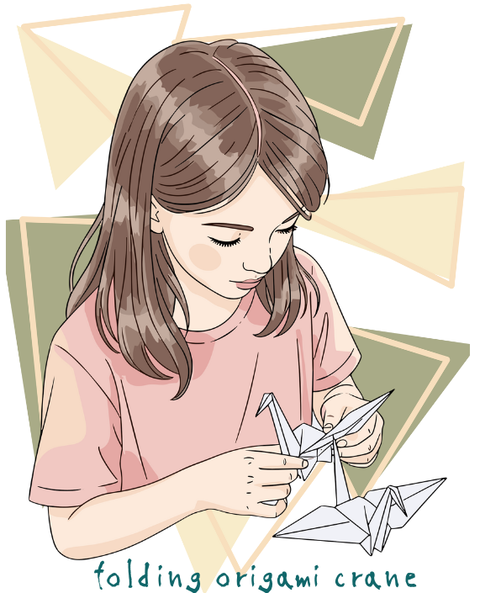 folding origami crane