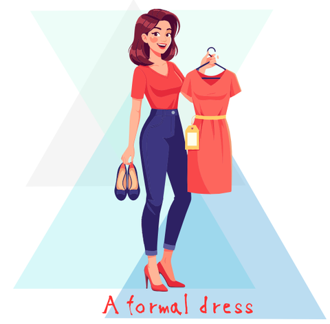 A formal dress