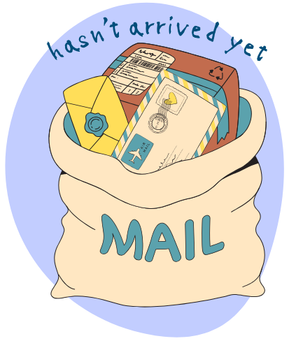 hasn't arrived yet