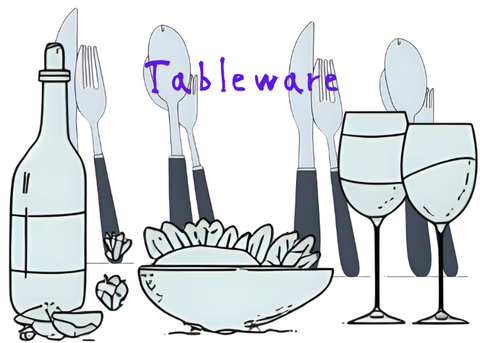 utlery with black handles