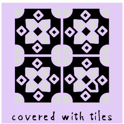 covered with tiles