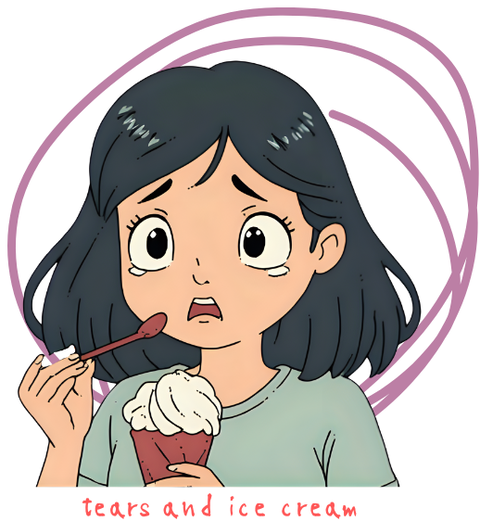 tears and ice cream