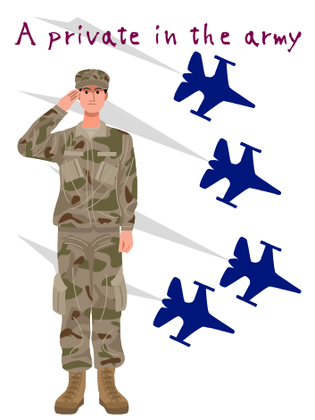 A private in the army