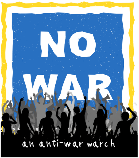 an anti-war march