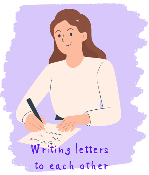 Writing letters to each other