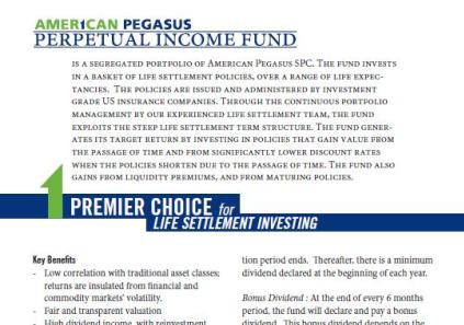 AMERICAN PEGASUS PERPETUAL INCOME FUND