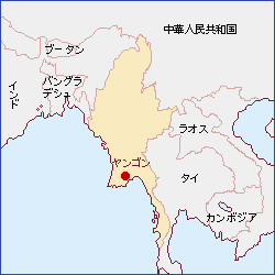 ミャンマーの地図