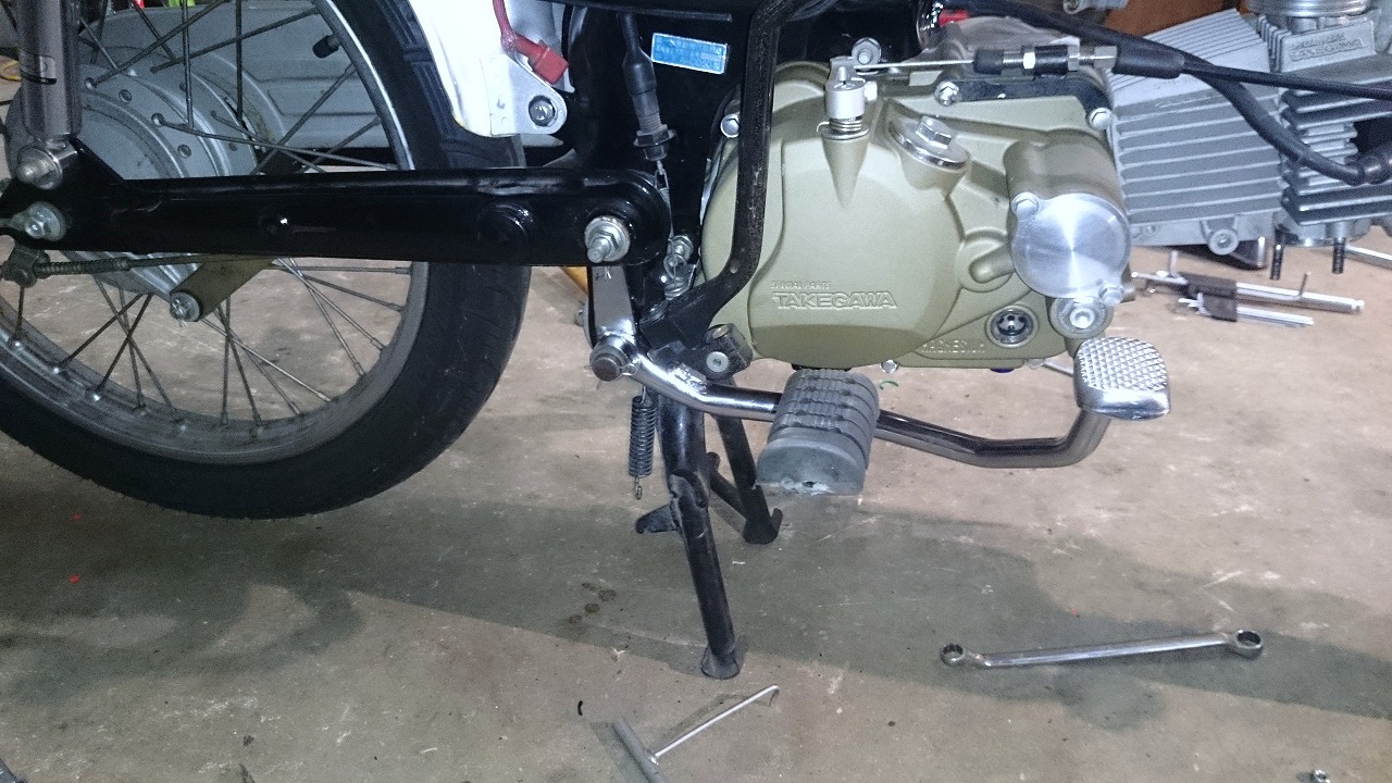 ｃｄ５０改のバックステップ撤去 Power Of Cub スーパーカブblog