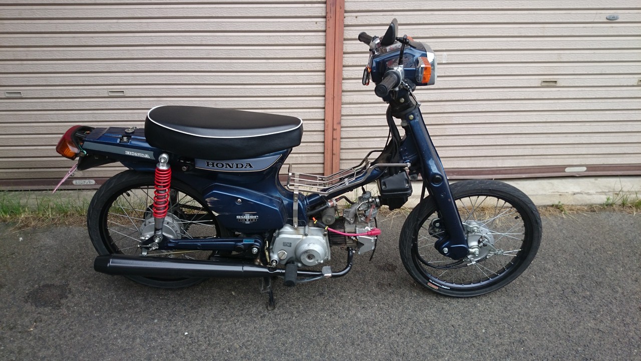 リトルカブ ステンレス製 キャプトンマフラーエキパイ鉄製クロムメッキ