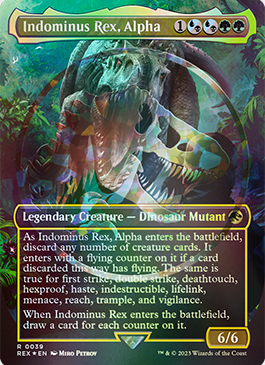 MTG】エンブレム(FOIL) 君臨するもの、インドミナス・レックス FOIL