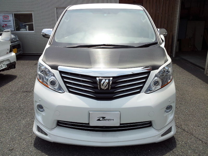 アルファード 20 前期 シルバー ボンネット 車用 アルファード20系用ボンネットスポイラー GARSON(ギャルソン)・DAD(ZX