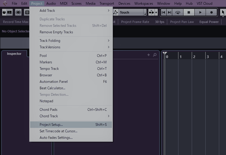 Cubase プロジェクトの設定 サンプリングレート ビットレゾリューション 人生雑技団