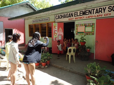 カオハガン島の小学校