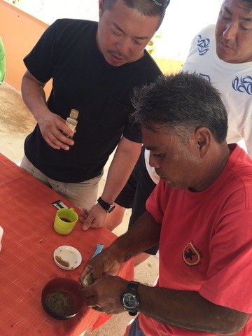 獲った獲物を早速さばく