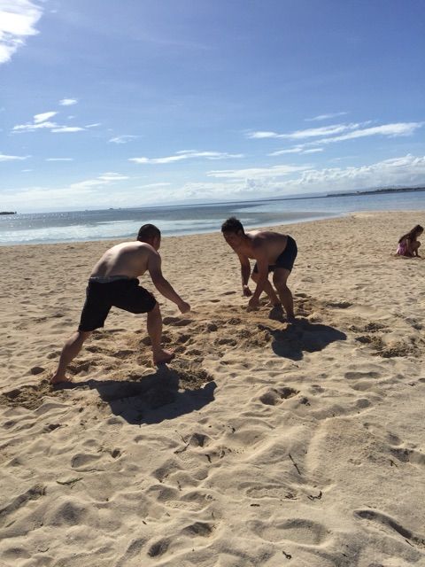 セブのアイランドホッピングで相撲