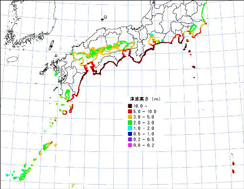 光風庵の独酌酔話 : 南海トラフの巨大地震で地震・津波の新想定・最大津波34mを予測（4月1日更新版）