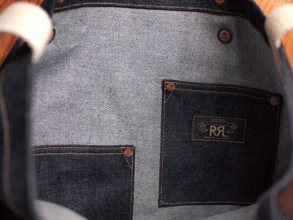 RRL / ダブルアールエル】Indigo Denim Market Tote. 日本製インディゴ