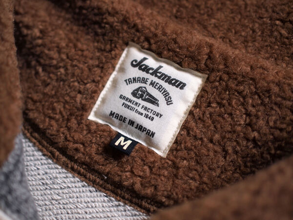 スウェットなのにアウター？！【Jackman】JM8157 GG Sweat Boa Collar