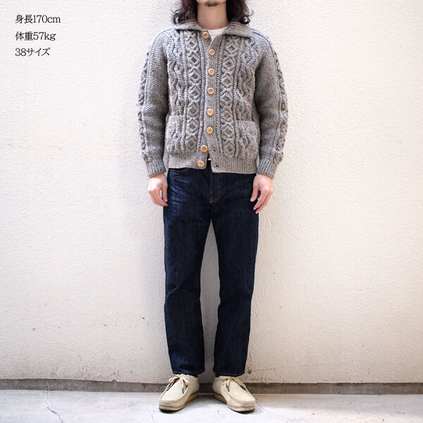 【未使用】インバーアラン 3A ランバーカーディガン ネイビー 40 INVERALLAN（インバーアラン）3a Lumber Cardigan（3aランバー
