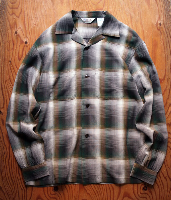 FIVE BROTHER / ファイブブラザー】Open Collar L/S Shirt. 1960年代風