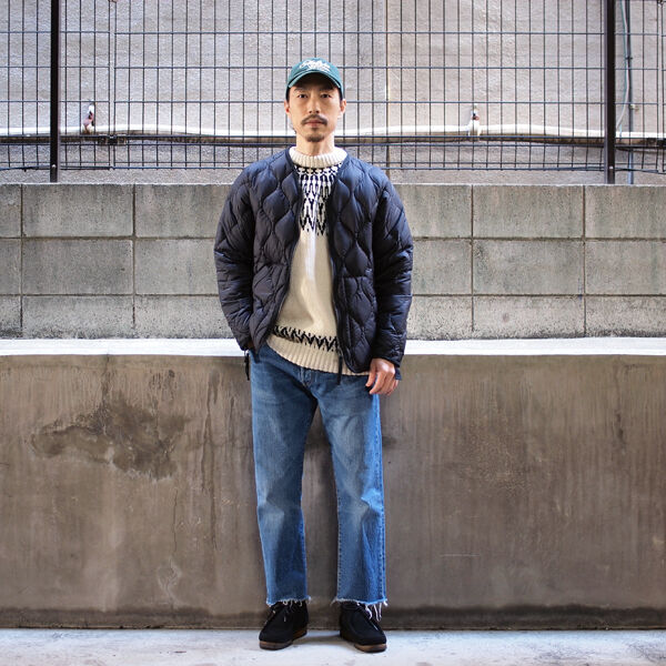 Guernsey Woollens / ガンジーウーレンズ】Nordic Crewneck Sweater 
