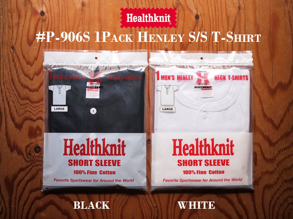 Healthknit / ヘルスニット】#P-906S 1Pack Henley S/S T-Shirt. 永遠