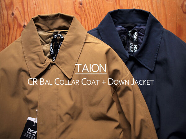 TAION / タイオン】CR Bal Collar Coat + Down Jacket. インナー TAION / タイオン】CR Bal Collar Coat + Down Jacket. インナー