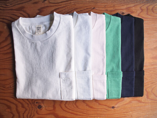Jackman】JM5870 Dotsume Pocket T-Shirt. ”自立するTシャツ”で