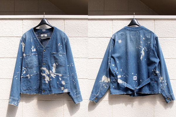 Lee - DUNGAREES】ENGINEER JACKET. 激しいペイントでヴィンテージ感