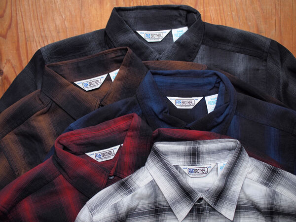 five brother 黒 70 80 三角タグ ネルシャツ ヘビネル マチ 【Archive