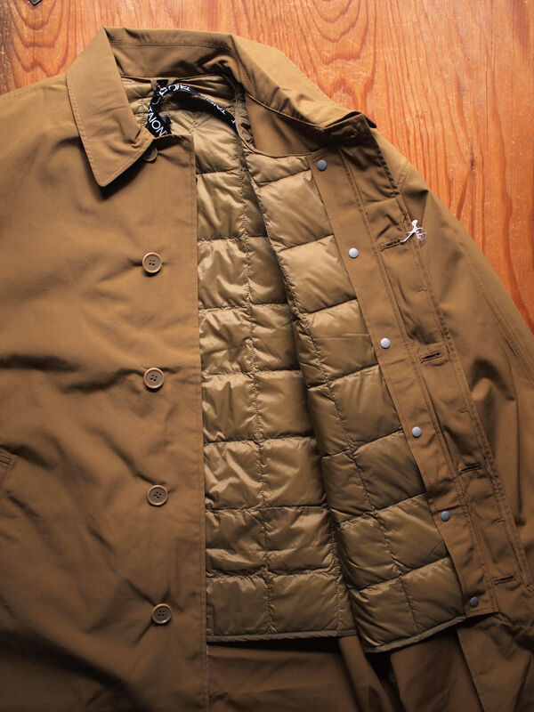 TAION / タイオン】CR Bal Collar Coat + Down Jacket. インナーダウン