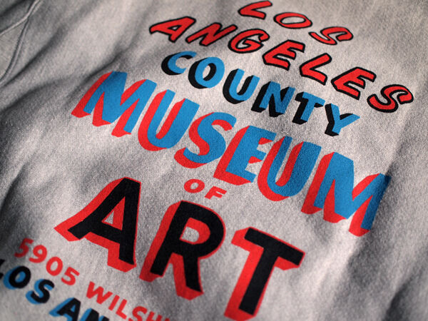 Champion】LACMA Hand Painted Sign Reverse Weave Sweat Champion】LACMA Hand Painted Sign Reverse Weave Sweat