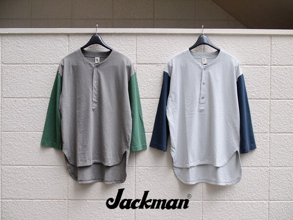 Jackman / ジャックマン】JM5353 Henleyneck BB T-Shirt Jackman / ジャックマン】JM5353 Henleyneck BB T-Shirt
