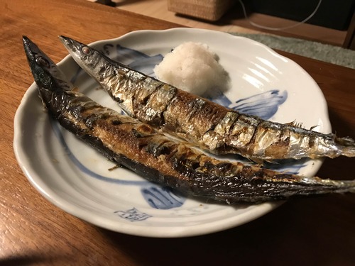 今年の新モノのサンマ食べた件 	