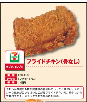 チキン　セブン＞ローソン（からあげクン）＞ファミマ（ファミキチ） 	