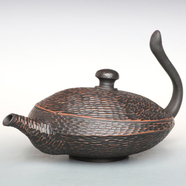 削り飛天 手付宝瓶 村田益規 常滑焼 玉露茶急須 満容量 100ml : 茶器chaki 直販特別価格 村田益規さんの急須 食器