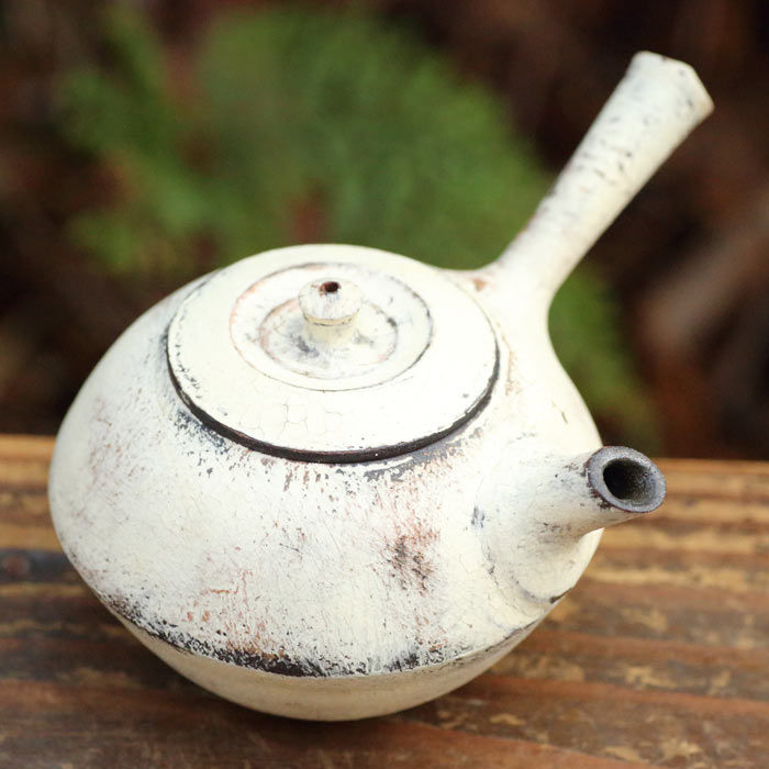 大澤哲哉 白い横手急須 煎茶急須 満容量0ml 緑茶急須 中国茶急須 茶器chaki 大澤哲哉 白い横手急須 煎茶急須 満容量0ml 緑茶急須 中国茶急須 茶器chaki