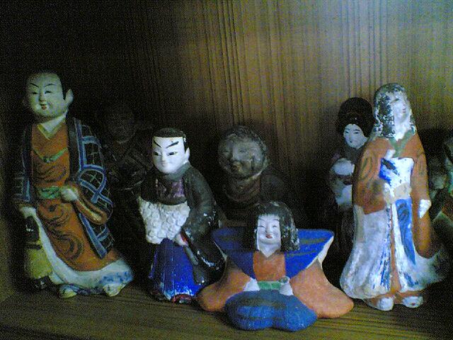 土人形 常石張子 小幡人形・巾着大黒 